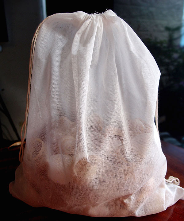 Cheesecloth Bags Cotton Drawstring (12 Pack) - 12" x 14"